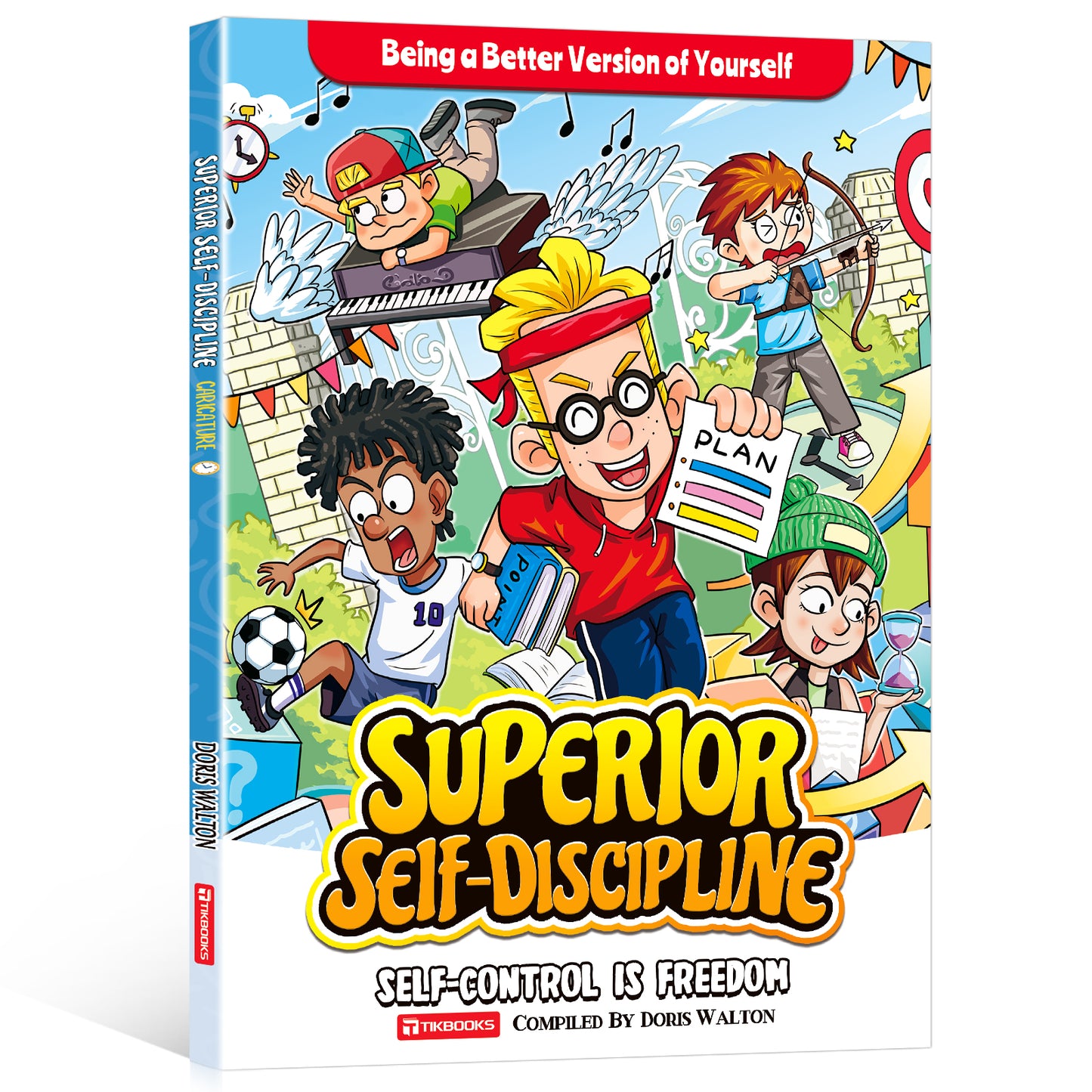 【TIKBOOKS】 Self-Discipline in Comics: Beat Procrastination,  Master Emotions & Time — Unlock Your Child's Self-Motivated Future