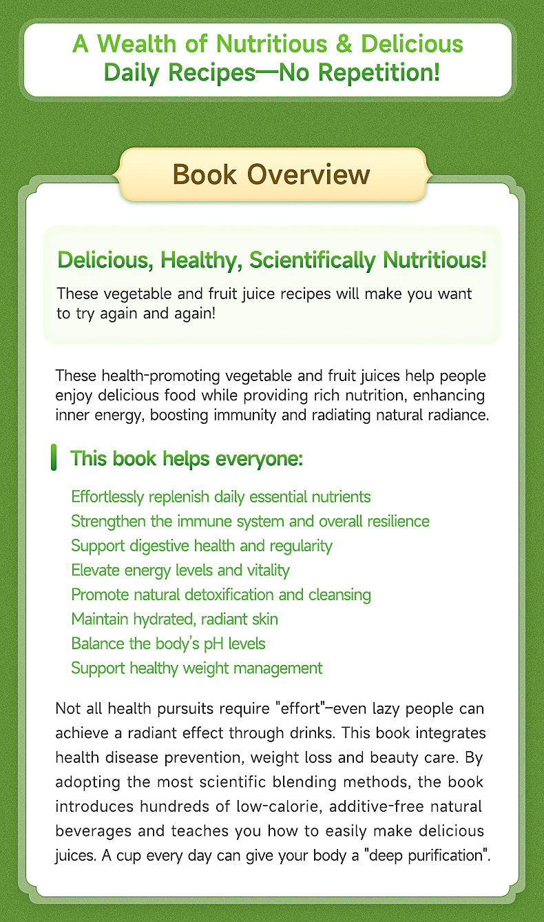 【TIKBOOKS】Low-Calorie, High-Nutrient Juices & Smoothies | Boost Weight Loss, Glow Up, and Blend Your Way to a Better Body