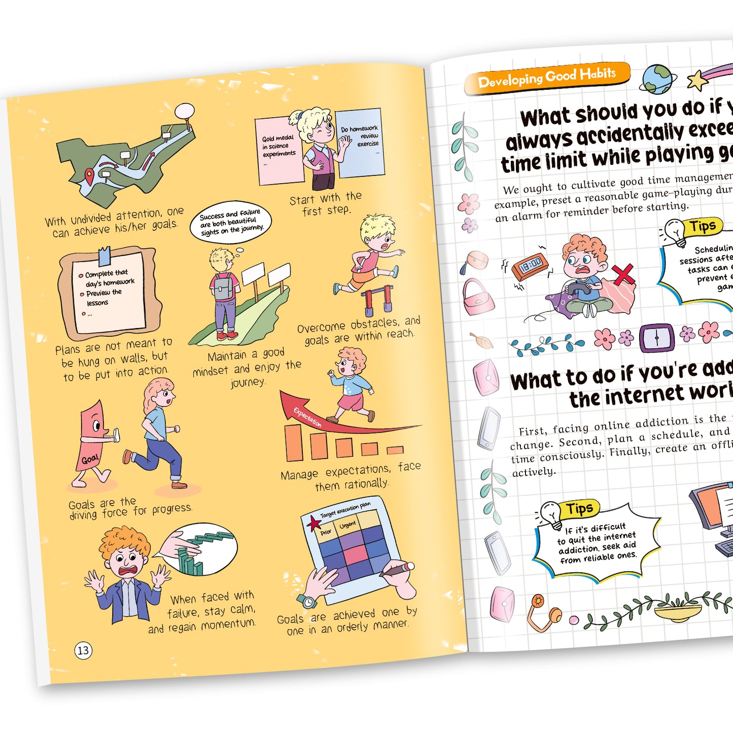 【TIKBOOKS】 Self-Discipline in Comics: Beat Procrastination,  Master Emotions & Time — Unlock Your Child's Self-Motivated Future