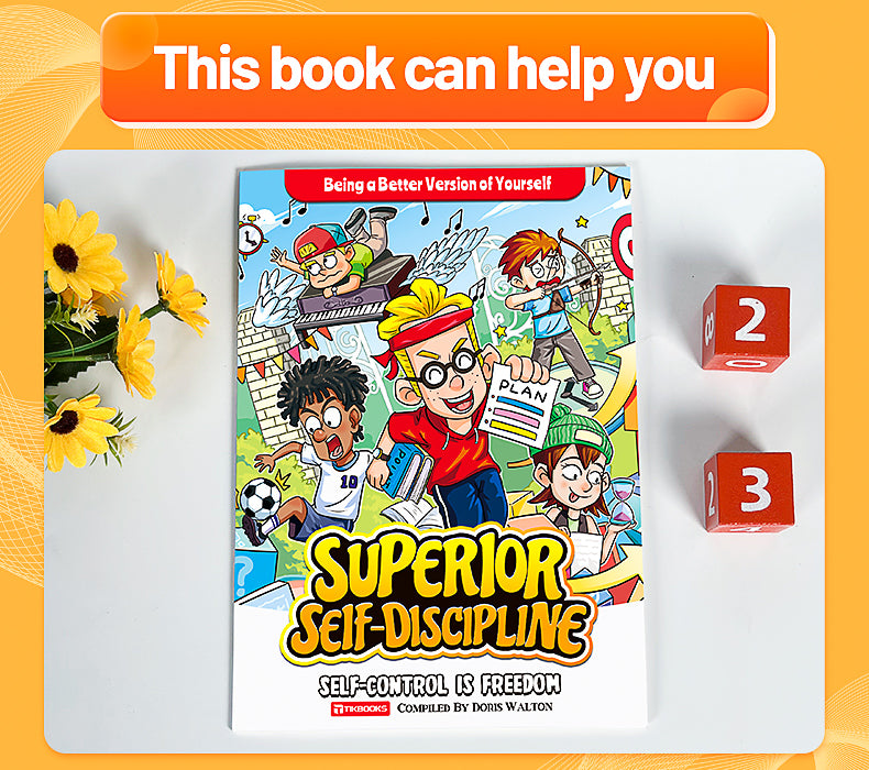 【TIKBOOKS】 Self-Discipline in Comics: Beat Procrastination,  Master Emotions & Time — Unlock Your Child's Self-Motivated Future