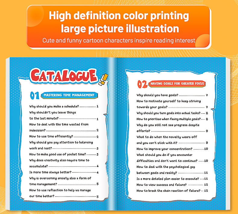 【TIKBOOKS】 Self-Discipline in Comics: Beat Procrastination,  Master Emotions & Time — Unlock Your Child's Self-Motivated Future